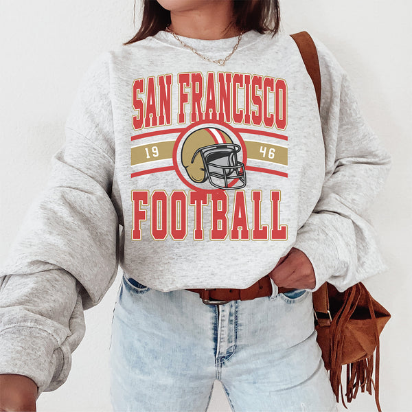 Vintage San Francisco Football Crewneck Sweatshirt, The Niners Sweater, 49er Crewneck