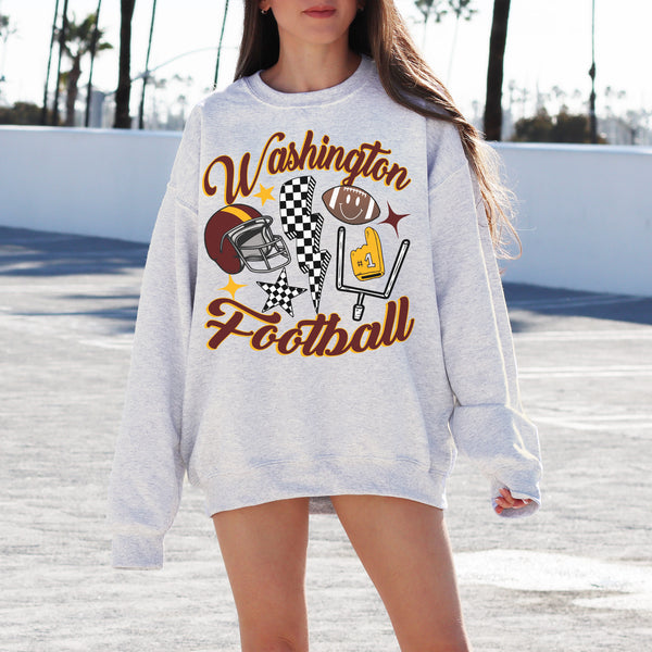 Vintage Washington Football Crewneck Sweatshirt, The Commander Sweater